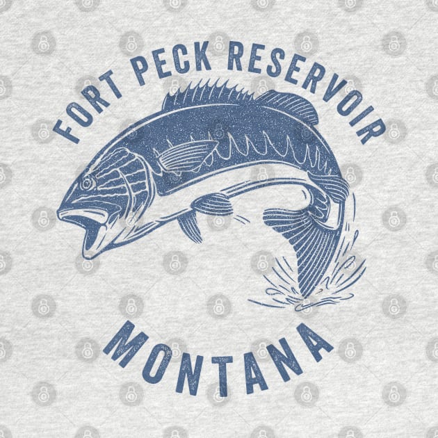 Fort Peck Reservoir Montana Bass Fishing by Eureka Shirts